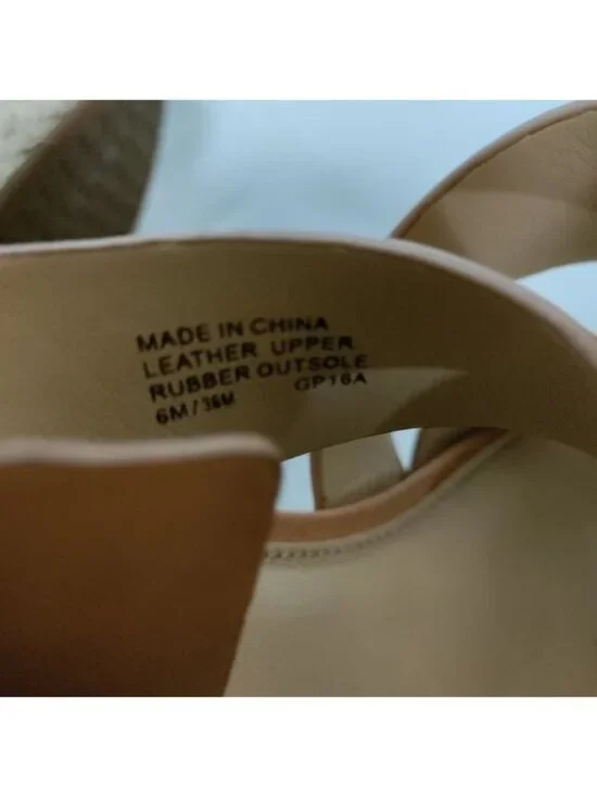 Michael Kors Cream Strappy Leather Wedges 6 - Picture 5 of 8